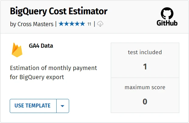 Waaila template for GA4 BQ Price Calculator